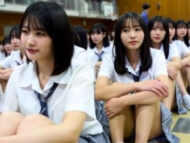 【無料で読める？】ローアングルカメラ 盗撮 全校集会 体育館 学生 制服少女 青春 日常 【EIJapan】
