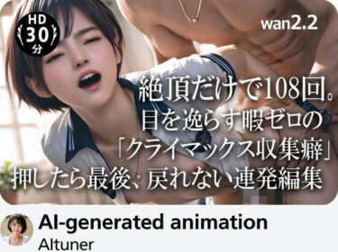 【無料で読める？】【30分HD】 絶頂だけで108回。目を逸らす暇ゼロの「クライマックス収集癖」──押したら最後、戻れない連発編集 【AItuner】
