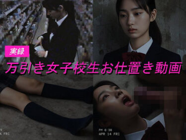 【無料で読める？】万引き女子校生のお仕置き謝罪動画 4 【Blue Frames】