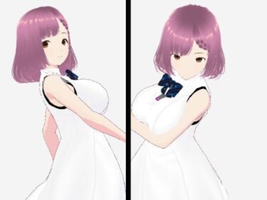 【無料で読める？】白いワンピース姿に薄いパープルヘアのお姉さん（セリフなし  3DCGモデル  イラスト集） 【シックススイートナイン】