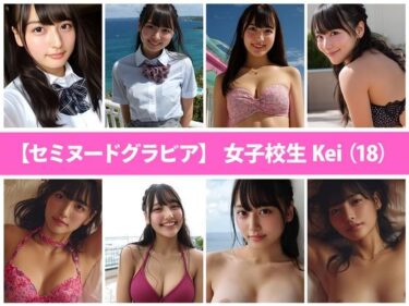 【無料で読める？】【セミヌードグラビア】女子校生Kei（18） 【AI Girls Photo Collection】