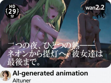 【無料で読める？】【29分HD】二つの夜、ひとつの熱――ネオンから提灯へ、彼女達は最後まで。 【AItuner】
