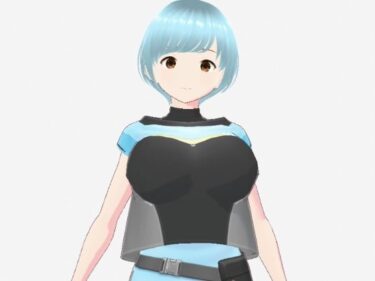 【無料で読める？】水色ヘアーのショートカットのお姉さん（セリフなし  3DCGモデル  イラスト集） 【アフェアーアモーレ】
