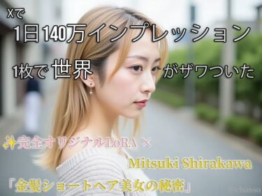 【無料で読める？】【Xで1日140万インプ記録】完全オリジナルヌード大放出！コスプレ・玩具・放尿・露出・M字開脚・ハメ・ふたなり287枚 【白河みつき】 【AI womens jp】