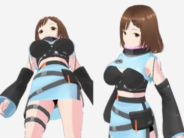 【無料で読める？】未来から来たような水色の服の巨乳のお姉さん（セリフなし 3DCGモデル イラスト集） 【アンリアルパイヤン】