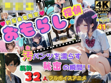 【無料で読める？】【無修正フルボイス4Kアニメ】制服美少女限定『おもらし探偵』汚（お）パンツを濡らす秘密の瞬間 『質問』目の前で美少女突然おもらしをしたらあなたはどうする？ 【ねこの穴】