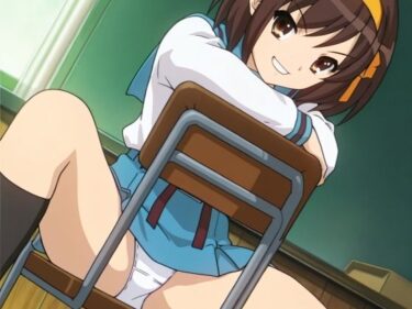 【無料で読める？】涼宮ハ〇ヒのパンチラCG集（全100枚）_model2 【パンチラManiax】