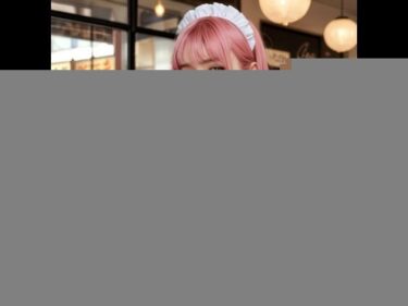 【無料で読める？】ピンクとホワイトヘアの外国のメイドをカフェで（セリフなし  AI画像集） 【シックススイートナイン】