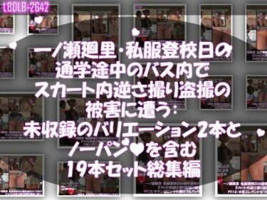 【無料で読める？】一ノ瀬廻里・私服登校日の通学途中のバス内でスカート内逆さ撮り盗撮の被害に遭う:未収録のバリエーション2本とノーパンまで含む19本セット総集編！ 【Libido-Labo】