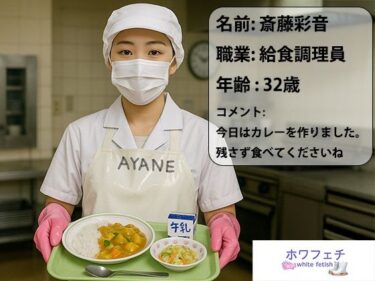 【無料で読める？】給食調理員  斎藤彩音  写真集 【ホワフェチ】