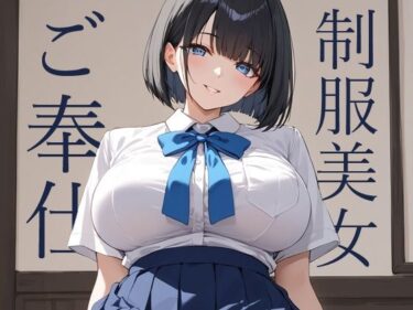 【無料で読める？】黒髪ボブの制服美女が群がるおじさんたちにご奉仕 【肉感中毒】