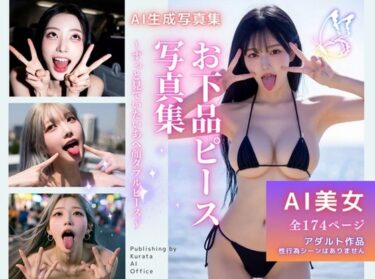 【無料で読める？】お下品ピース写真集  〜ずっと見ていたいあへ顔ダブルピース〜 【くらたAIオフィス】